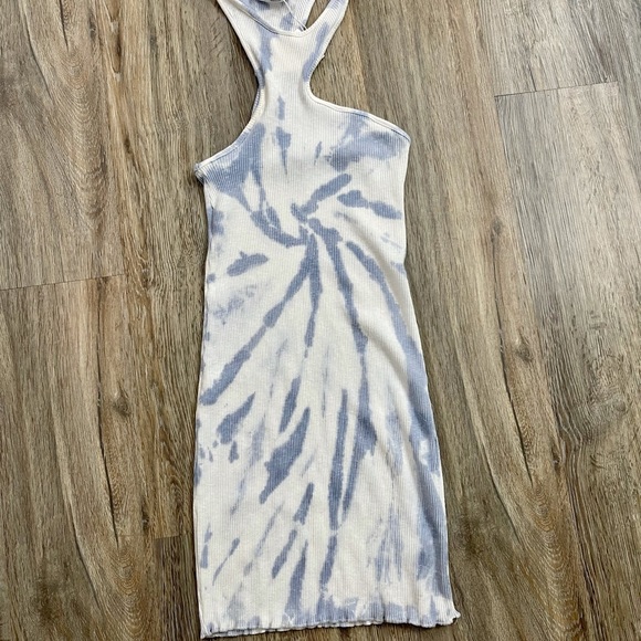 Zara Blue and White Tye Dye Dress - Picture 8 of 8